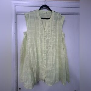 Sleeveless Light Green Women's tunic top